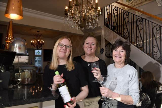 Photo Neil Cross; Great Eccelston - Monica Crombleholme and her daughters Emma and Ckaire at the Courtyard