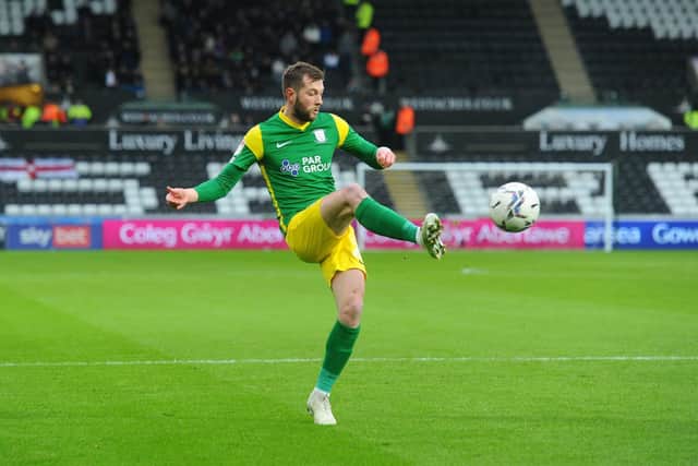 Tom Barkhuizen started at right wing-back against Swansea but came off injured