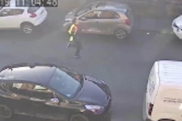 The driver in pursuit of his stolen van