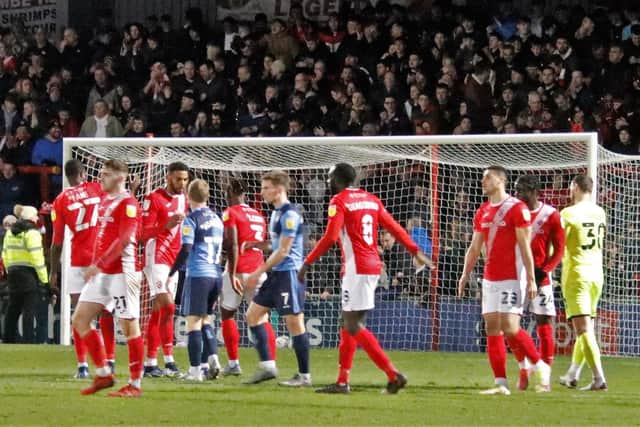Morecambe's players made it seven points from 12 at the weekend