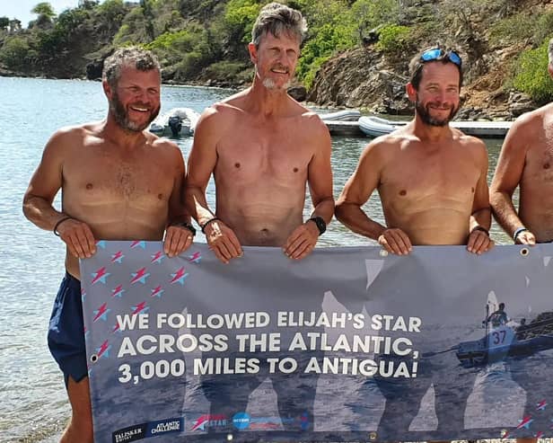 The team on arriving at the finish line. Credit: Elijah's Star
