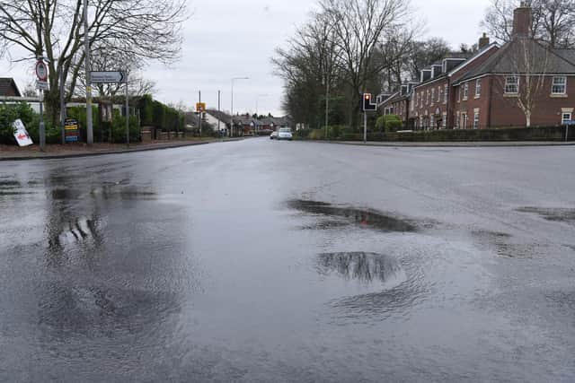 Standing water at the junction of Stanifield Lane and Centurion Way - but what's happening beneath the surface?