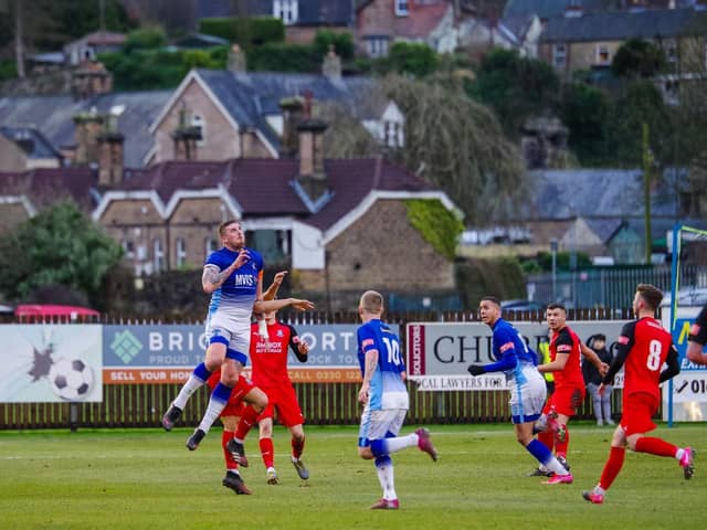 Match action from Chorley's game against Matlock Town last weekend (photo: Ruth Hornby)