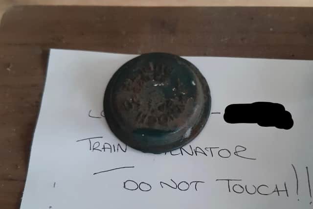 The railway detonator found in a Morecambe charity shop. Photo: BTP Lancashire