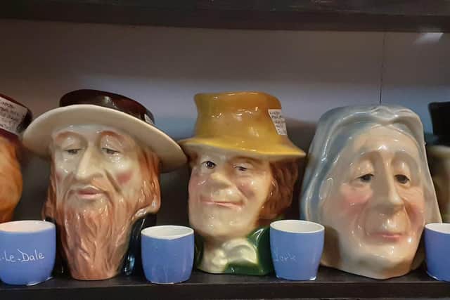These jugs are interesting as they form a collection of Dickens characters and cost 15 pounds each