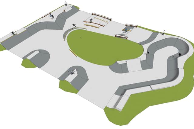 Early designs for how the new Blackpool skate park will be laid out