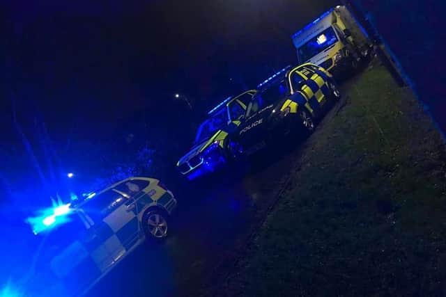 Police and ambulances at the scene in Pine Court, Moss Side, Leyland on Sunday evening (January 30)