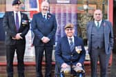 Stuart Clewlow (second left) with Chorley Branch members of the Royal British Legion (L-R)  Paul Booth, Anthony Cooper and Glyn Gaskell. The branch supports the objectives of the Chorley & District Armed Forces Community. (Picture Credit: Mick Ellison)