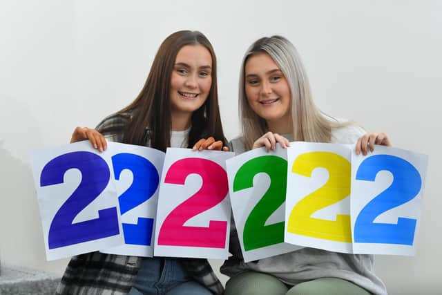 All the twos: Megan and Olivia celebrate their 22nd birthday     Photo: Neil Cross