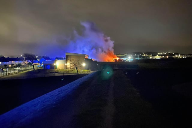 The fire is believed to be on the site of Ash Green school in Mixenden, on the outskirts of Halifax.
