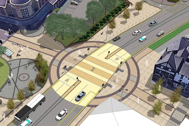 An artist's impression of the changes to the Friargate/Ring Way junction in Preston