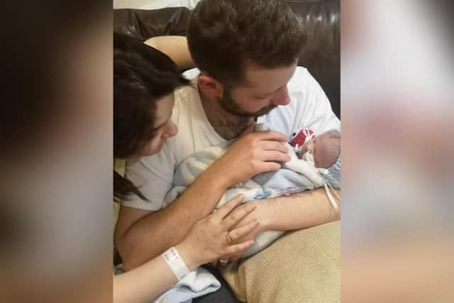 The Hince family, who live in Preston, are raising awareness for birth defect after tragic death of their newborn son, Louis.