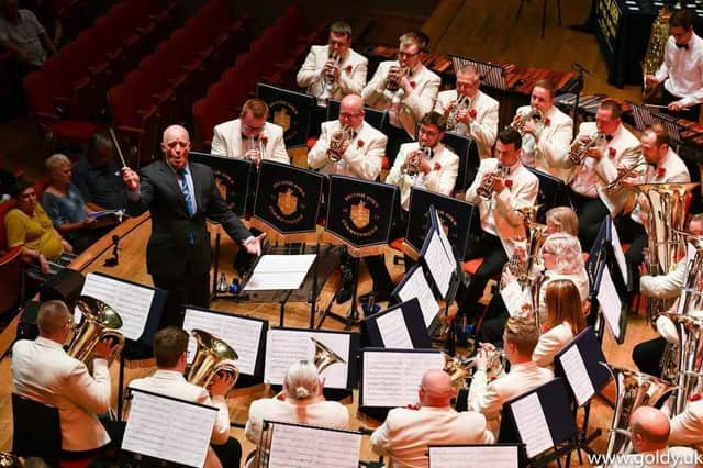 Musical Director Tom Wyss conducting Leyland Band (credit: Goldy Solutions)
