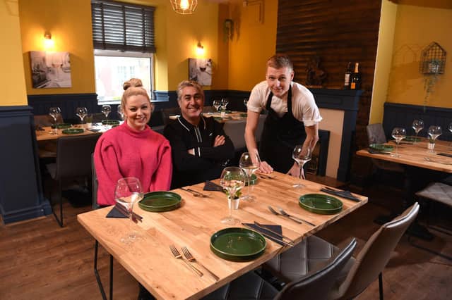 Proprietors Kirsty and Faruk Ozcip with head chef Elliot who they have named the restaurant after.