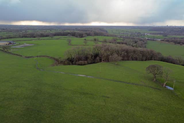 The first phase of the proposed garden village would be split across four parcels of land, all bar one of which is to the south of the A59 (image: Kelvin Stuttard)