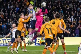 Hull City keeper Matt Ingram cuts out a cross