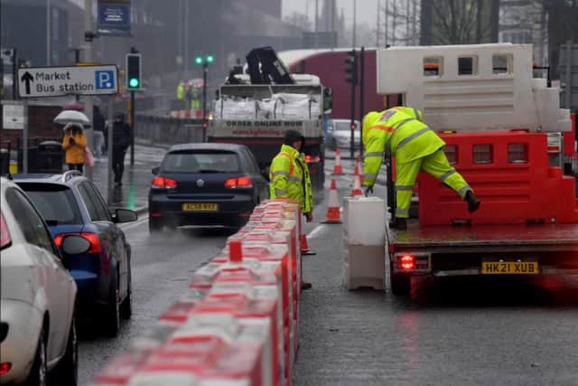 The traffic measures are put in place on Day One of the new roadworks.