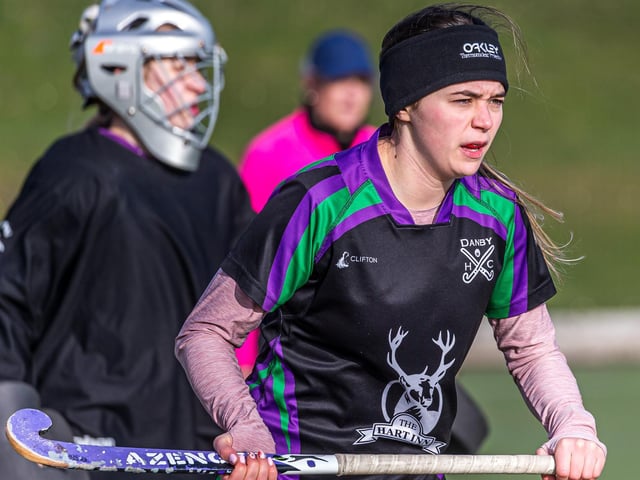 Bronwyn Hodgson in action for Danby v Norton 2nds