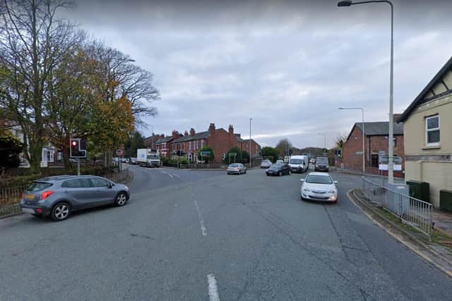 The busy and complex "Five Ways" junction on the A59 in Ormskirk will be the first of two in Lancashire to have infra-red cameras installed to detect traffic-light-related offences (image: Google)