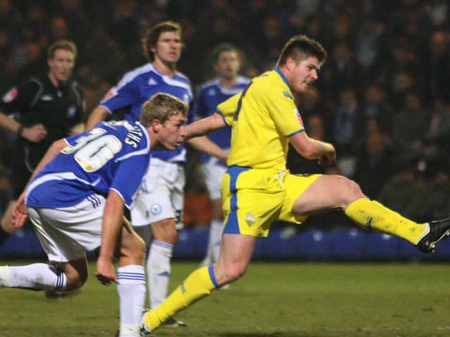 Neil Mellor scores Preston North End's winner against Peterborough in January 2010