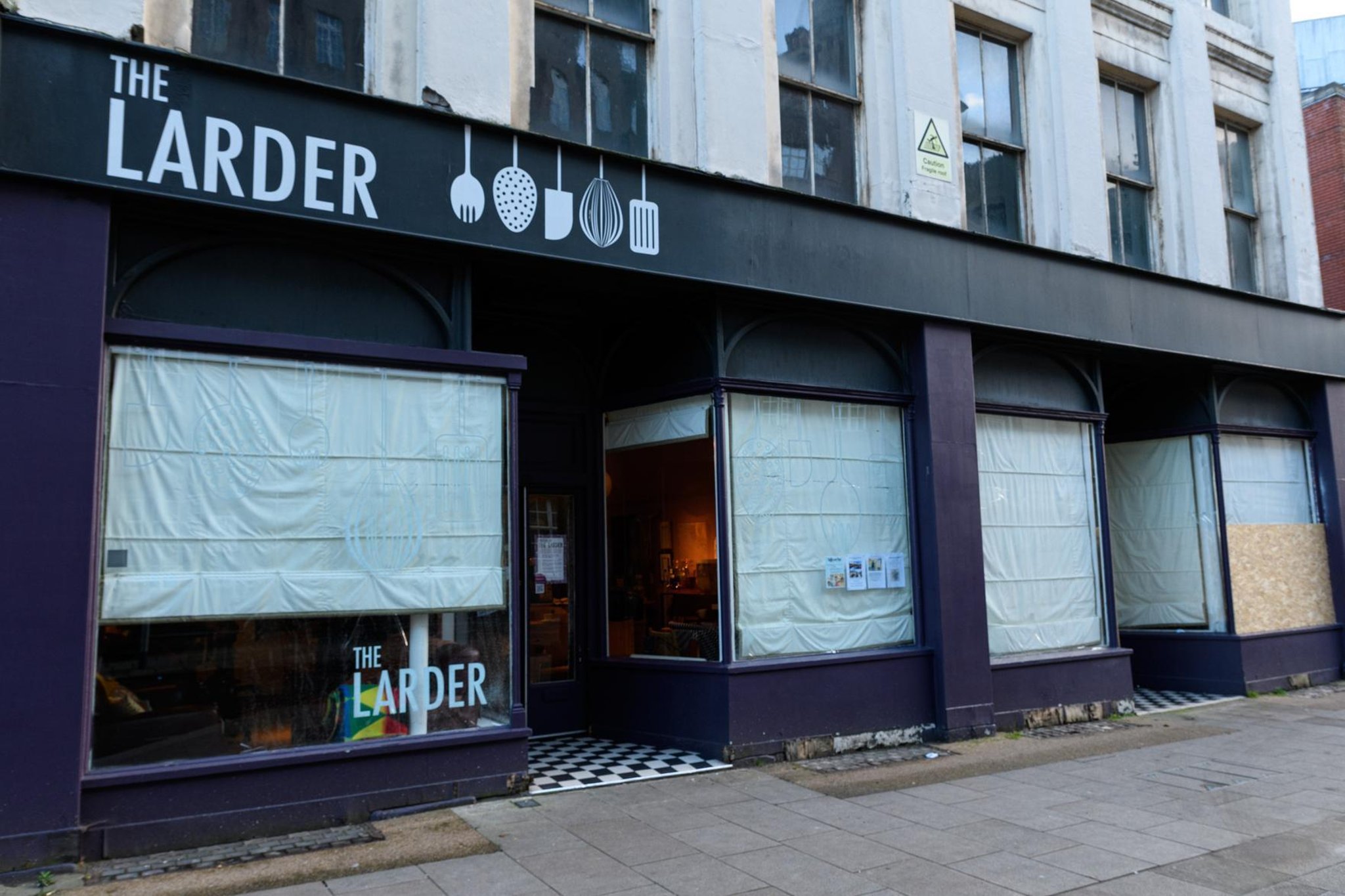 Preston BID manager hits out at yobs who smashed all the windows of a city centre café for the second time