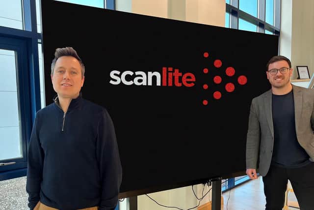 Sam Fletcher of 21Digital with Adam Carter sales and marketing director at Scanlite