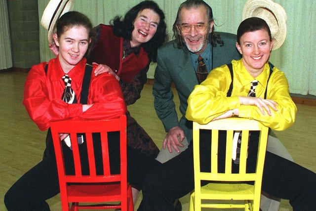 Celebrations at the Whittaker Dance and drama Centre in 1997. Jack Ganley and Beryl Whittaker, are pictured with  daughters Sheila (right) and Jacqui