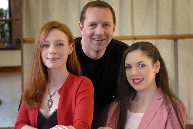 Students Sarah Stone, Garry Houghton and Natalie Duyman who had passed their L.A.M.D.A. Solo Associate Diploma (Acting) with honours, 2004