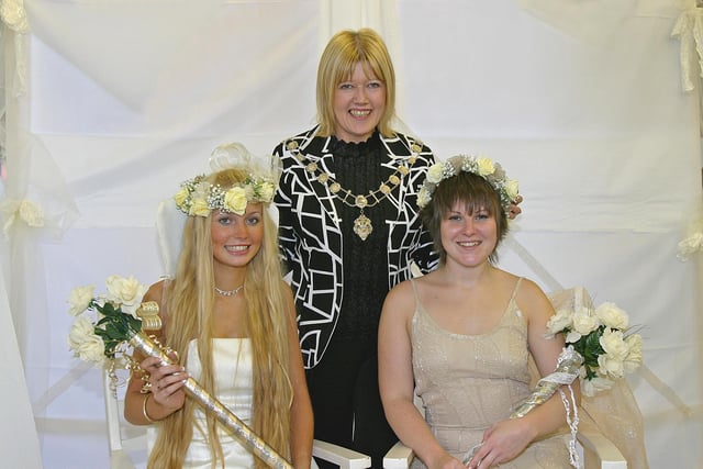 Annual Foundation Day in 2004. Pictured are Holly Higgins, Deputy Mayor Mrs Sue Fowler and Tina Meehan