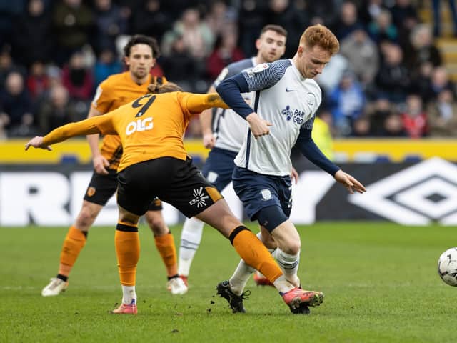 North End’s Sepp van den Berg battles with Hull City’s Tom Eaves