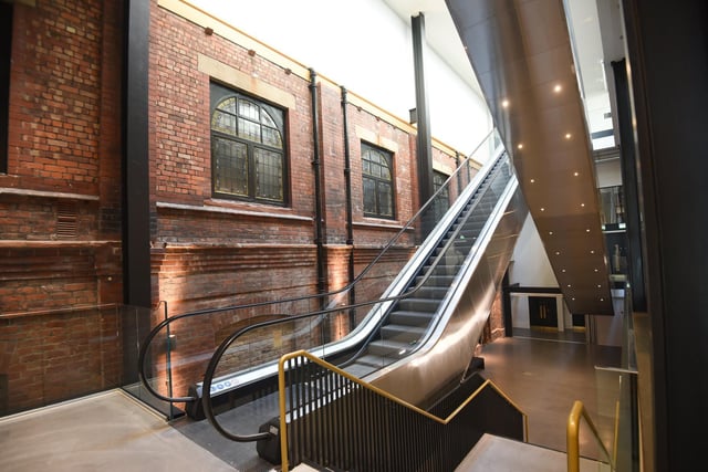 Exposed brick wall reminds visitors they are just a step away from the rest of the Victorian Winter Gardens complex.