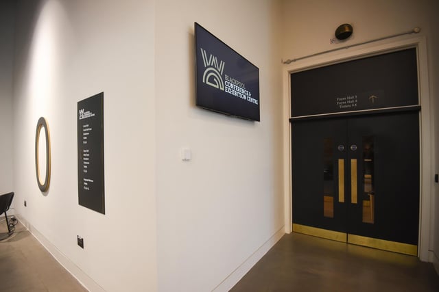 The freshly painted walls and new signage in place.