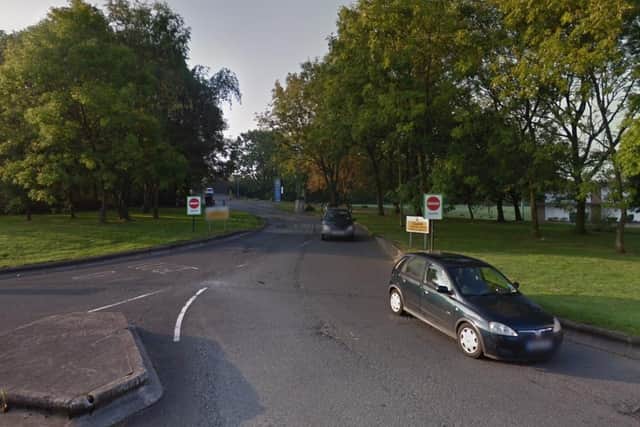 The operator of the motorway services is now warning drivers not to use the private road - used to access the Ramada Hotel - to get off the M6 near Park Hall because the automatic bollard barrier is now in operation. Pic: Google