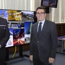 One of the possible contenders, Chief Constable Stephen Watson, formerly of Lancashire Constabulary, with Andy Burnham.