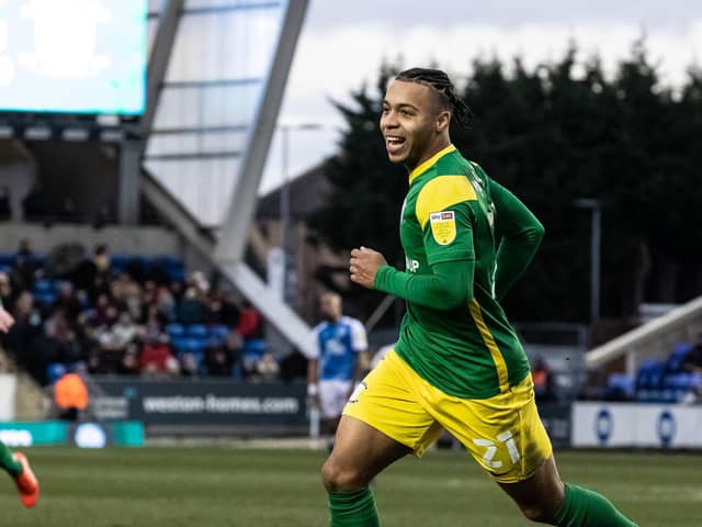 Cameron Archer celebrates scoring Preston North End's winner against Peterborough United