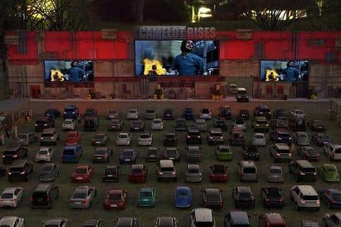 It was the opening weekend of Camelot Rises - the zombie infested horror drive-in experience where thrillseekers park up at the former theme park to watch scary films on the big screen whilst the undead prowl around its eerie grounds. Pic: Camelot Rises