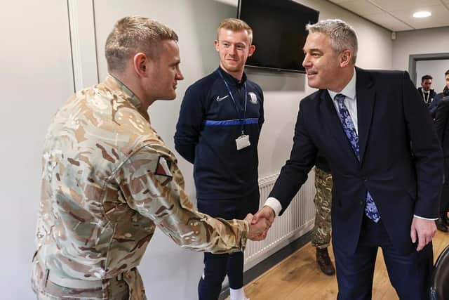 Steve Barclay on his visit to Deepdale meets a local Forces veteran