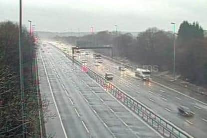 Lane 4 of the M6 has been closed on the southbound carriageway between junctions J32 (Blackpool, Preston North, A6, M55) and J31a in Preston this morning (Tuesday, February 15)