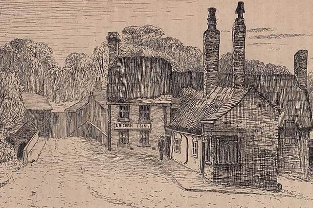 The stranger at the Unicorn Inn aroused suspicions