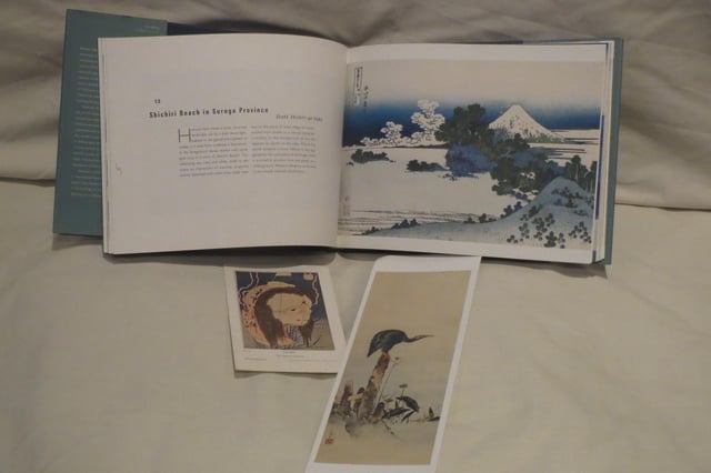 Hokusai art books start at around ten books
