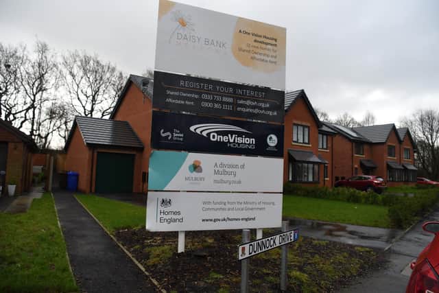 The properties are being built by Mulbury Homes on behalf of One Vision Housing.