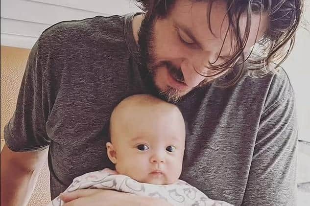 Jonathan Gerrish, from Lancaster, with his baby daughter Aurelia Miju. Jonathan moved to the US where he met his partner Ellen Chung in San Francisco and worked as a software developer for Snapchat and previously for Google. Pic: Instagram