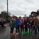 Tree planting helpers including Chorley Mayor and Mayoress.