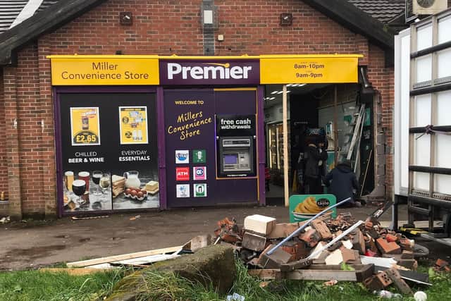 The Premier shop in Miller Lane, Moor Nook has been left in ruins after the ram raid on Sunday (February 20)