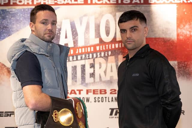 Jack Catterall, right, will face world super lightweight champion Josh Taylor (photo: BOXXER / Lawrence Lustig)