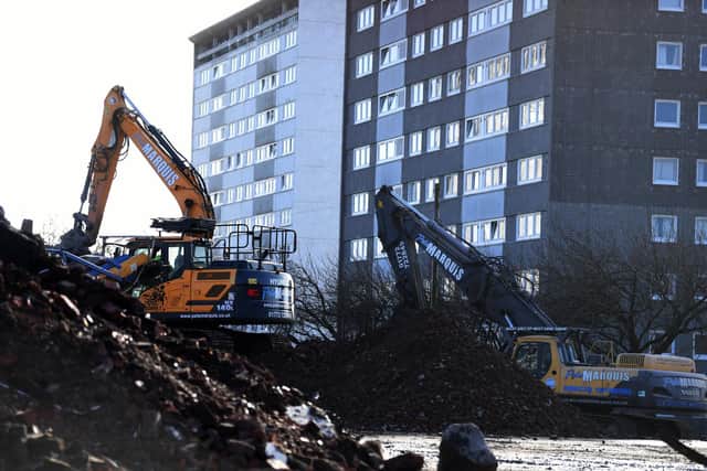 Future uncertain -  demolition is one of the options for three Avenham tower blocks  Photo: Neil Cross
