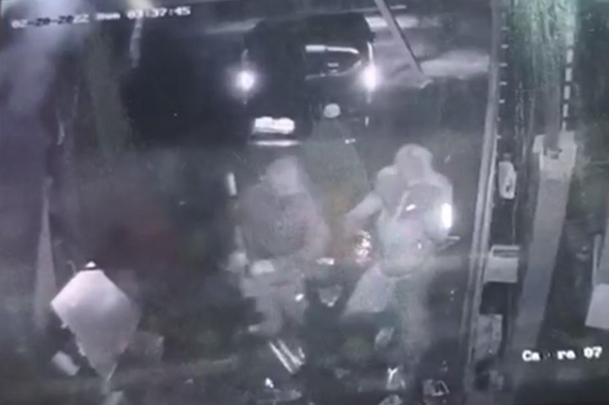 This is the shocking CCTV video showing ram raid thieves driving a van into a Preston shop