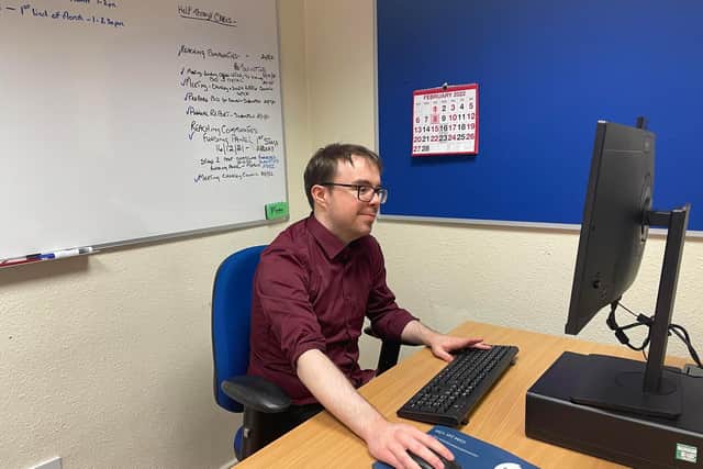 Volunteer Michael Scallon, 29, who has worked for the Citizen's Advice Bureau since 2017, said his helping people is his favourite part of the job.