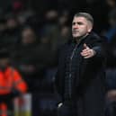 Preston North End manager Ryan Lowe on the touchline during the 0-0 draw with Nottingham Forest at Deepdale
