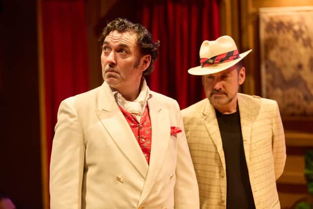 Mark Cameron (left) stars as an alleged Italian textile magnate. Picture by Mark Douet.